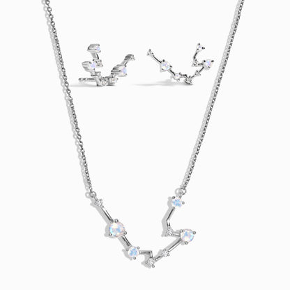 Aquarius Zodiac Constellation Necklace & Earrings