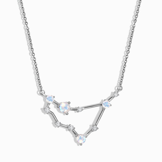 Moonstone Necklace - Capricorn Zodiac Constellation