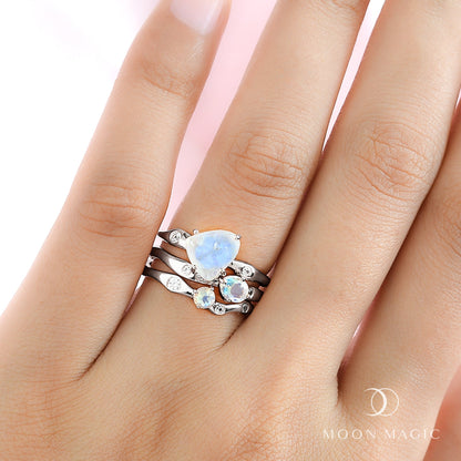 Moonstone Ring - Dazzling Trinity