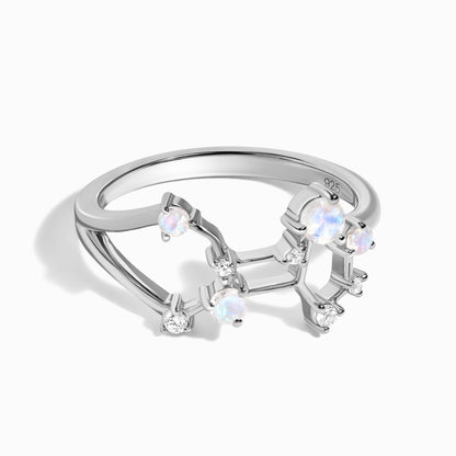 Moonstone Ring - Virgo Zodiac Constellation