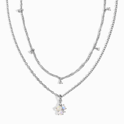 Opal Moonstone Layered Necklace - Orion's Sparkle