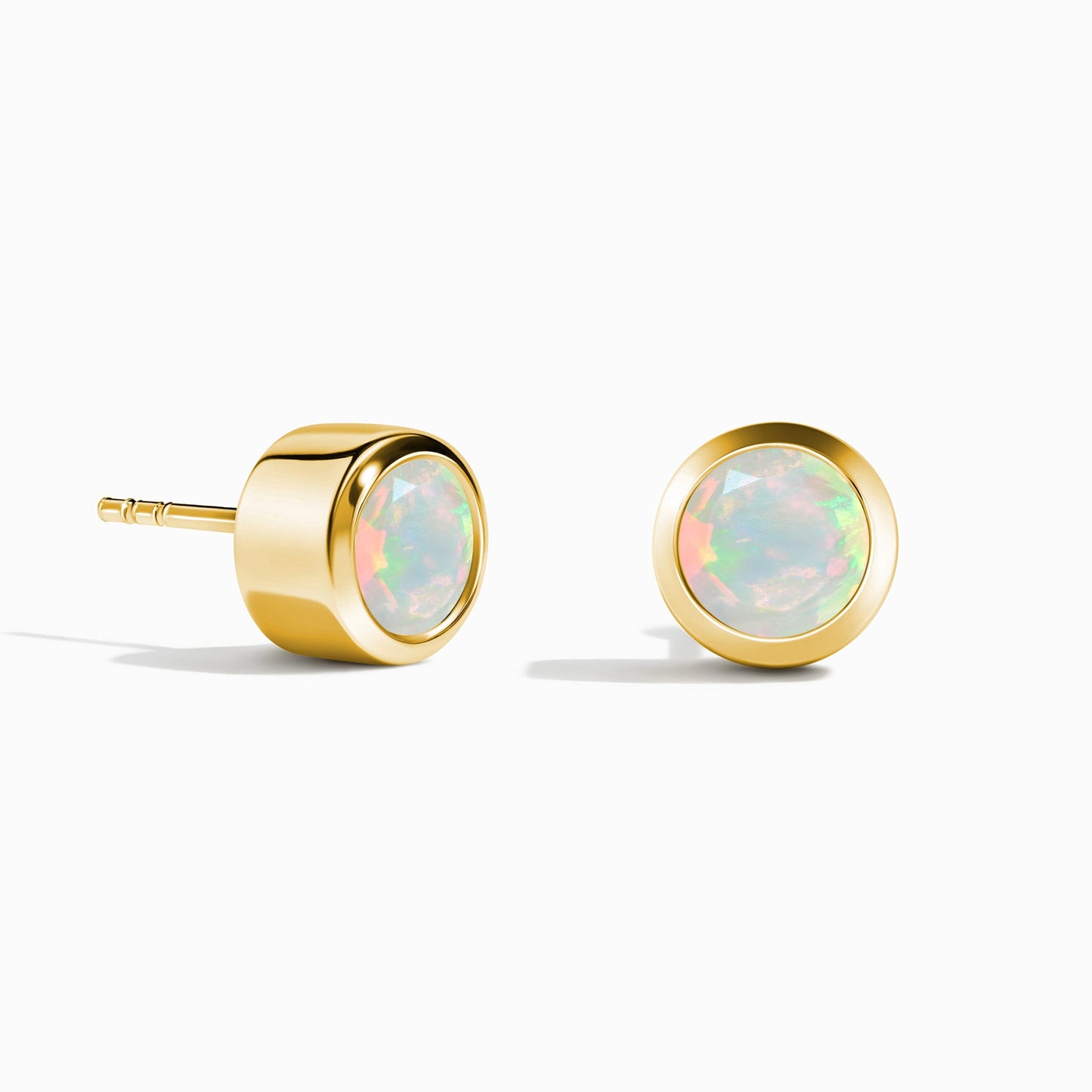 Opal Studs - Solitaire