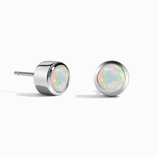 Opal Studs - Solitaire