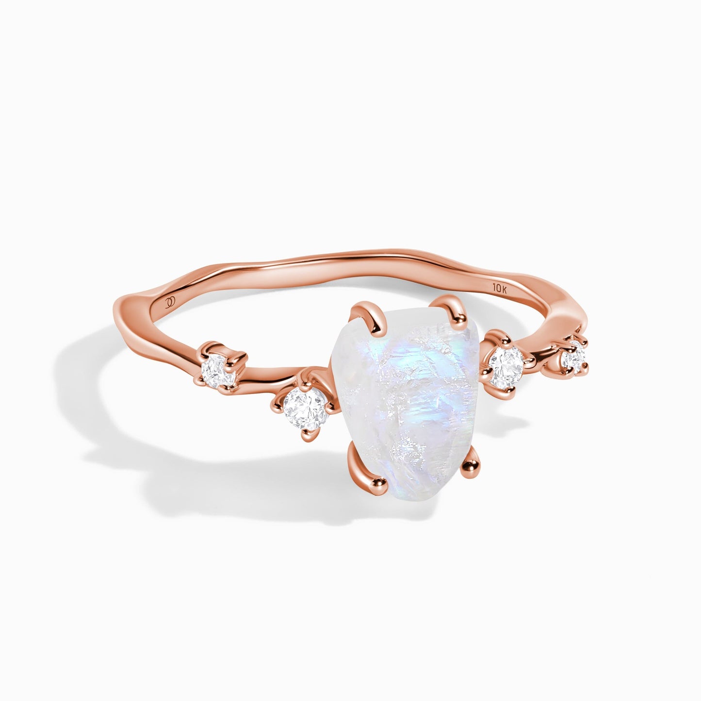 Moonstone Lab Diamond Ring - Flow Sublime