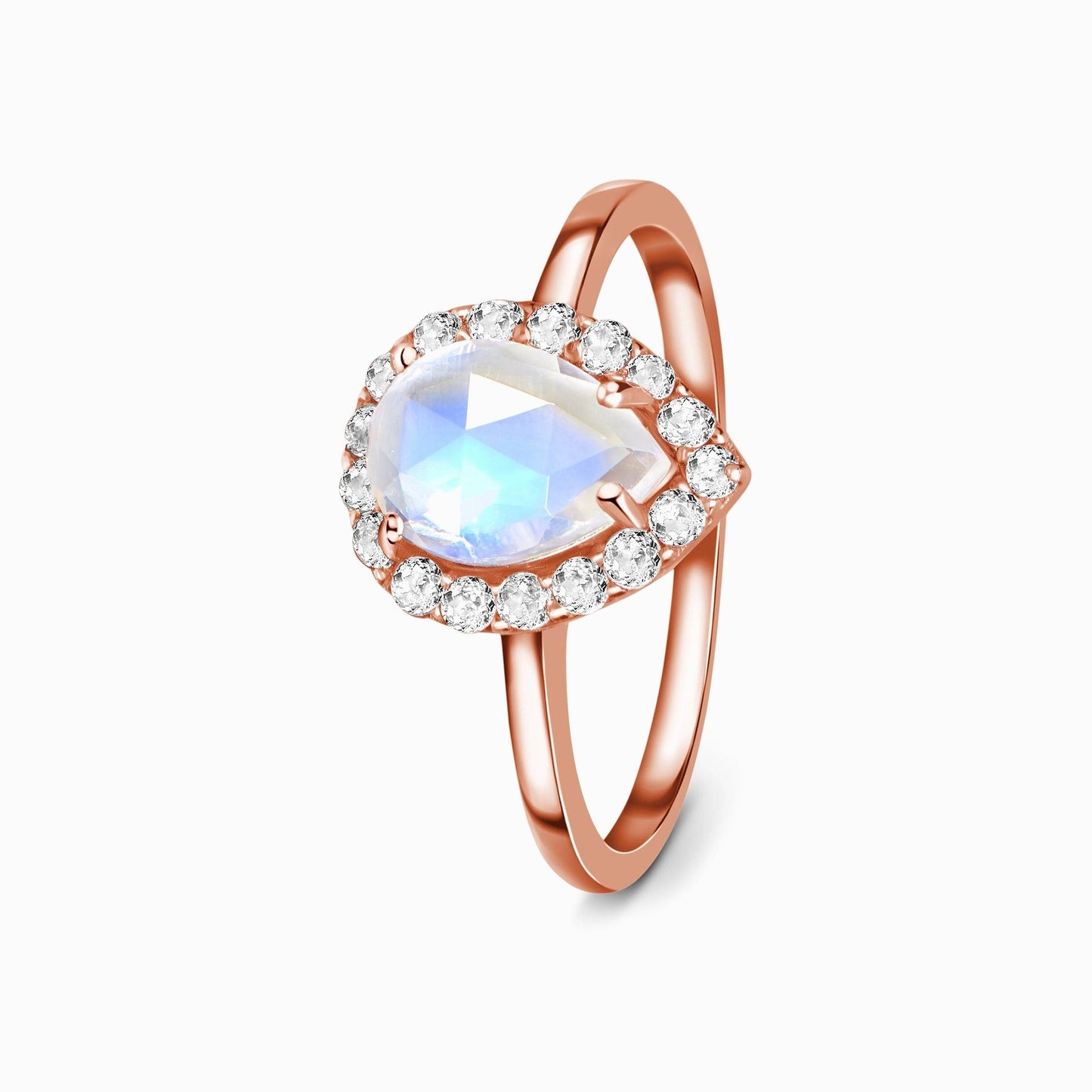 Moonstone White Topaz Ring - Félice