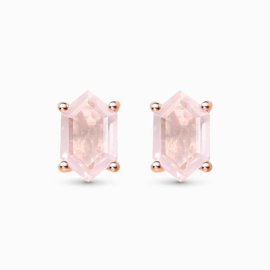 Rose Quartz Earrings - Serenity Studs