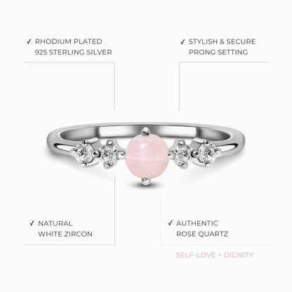 Rose Quartz Ring - Loveliness