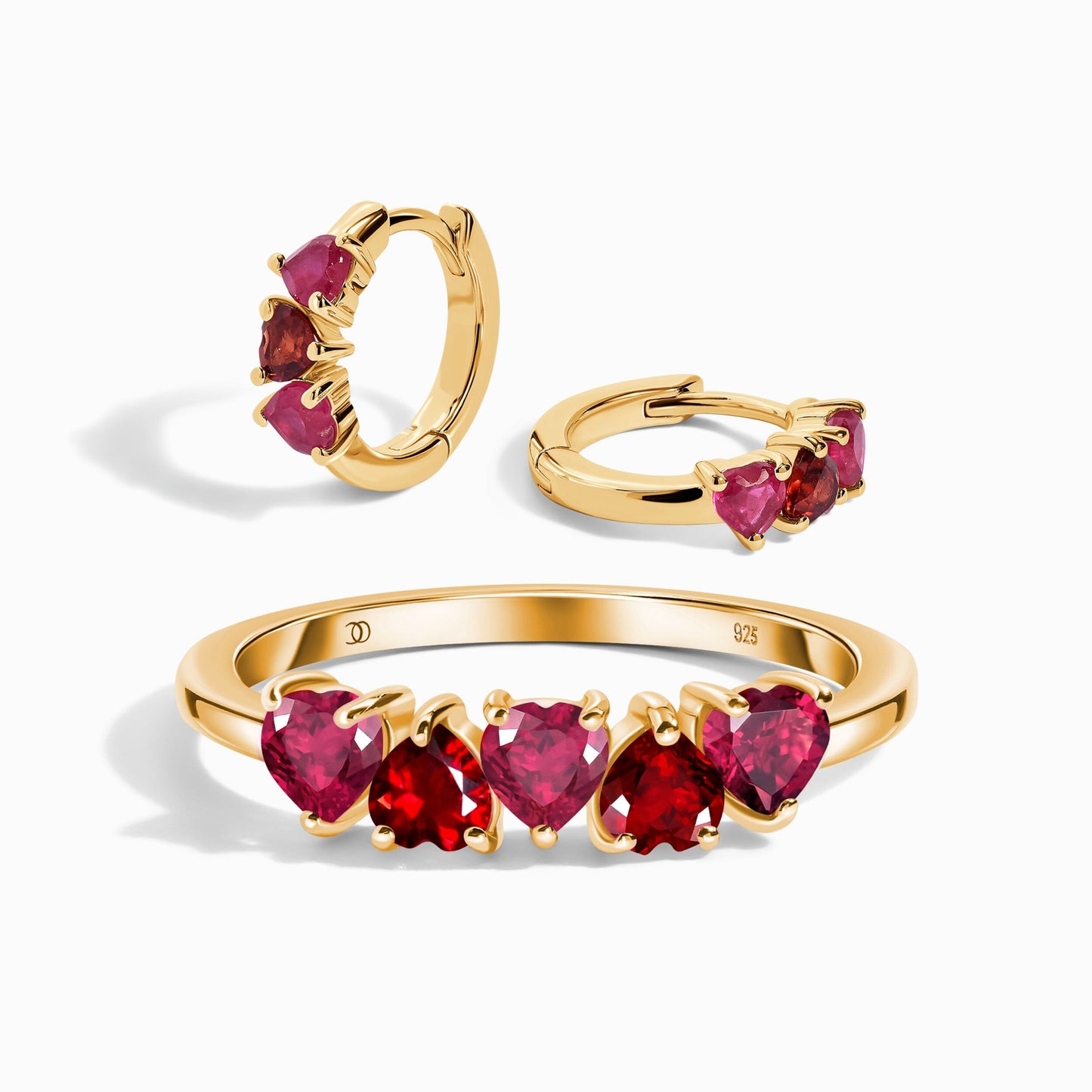 Ruby Garnet Crush On You Ring & Hoops