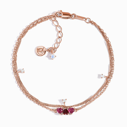 Ruby Garnet Layered Bracelet - Crush On You