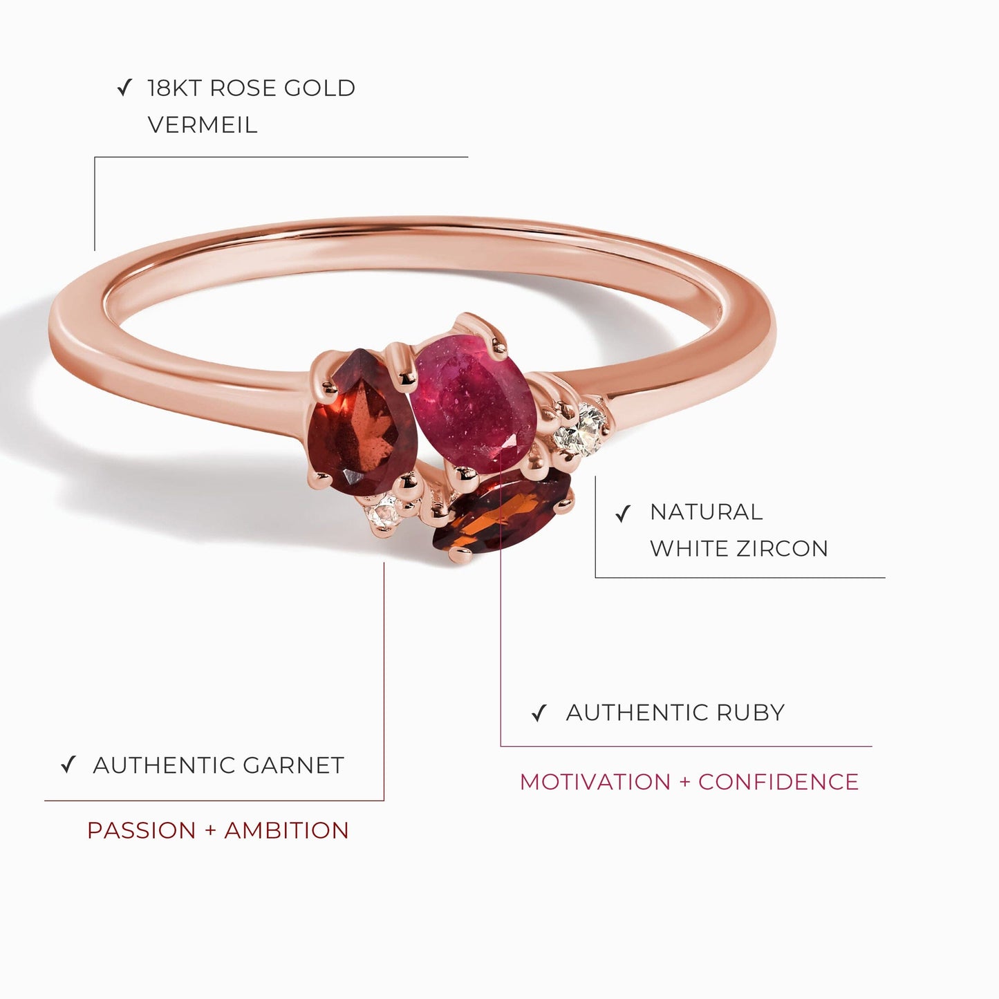 Ruby Garnet Ring - Orion