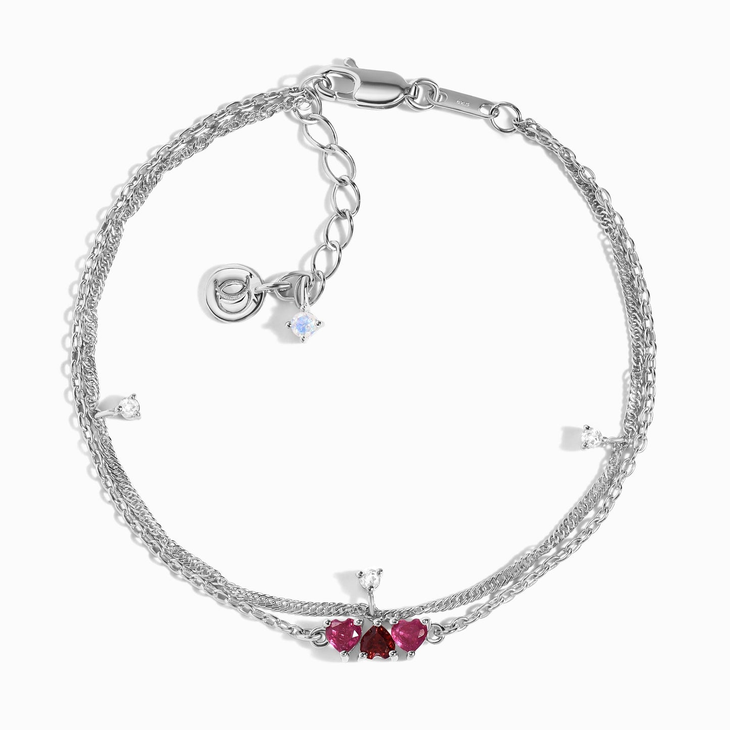 Ruby Garnet Layered Bracelet - Crush On You