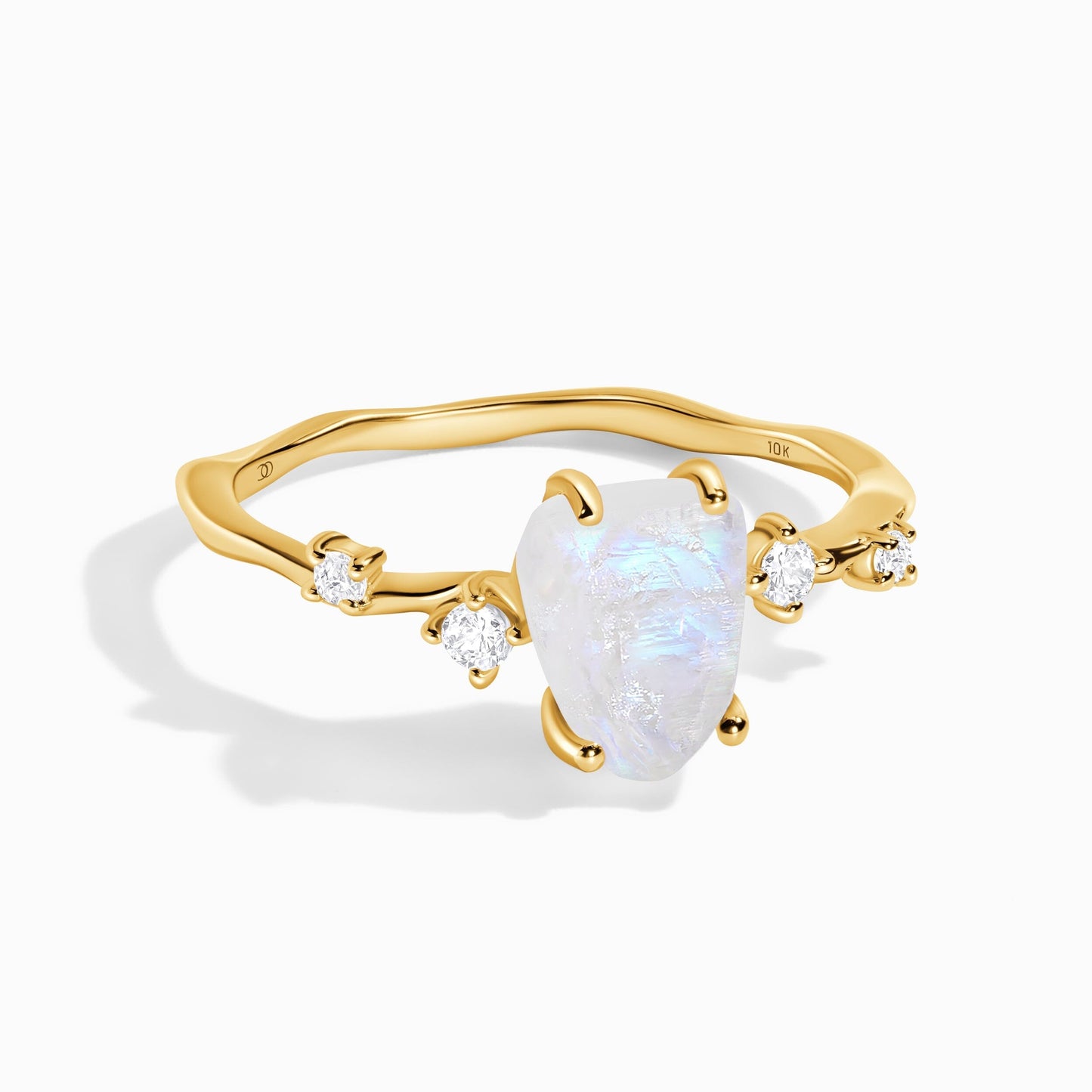 Moonstone Lab Diamond Ring - Flow Sublime