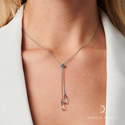 White Topaz Necklace - The Tassel Chain