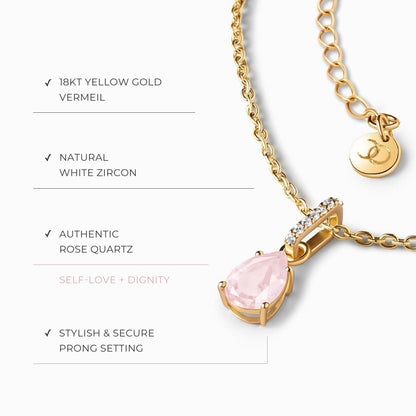 Rose Quartz Necklace - Sway