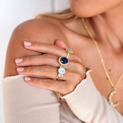 Blue Sapphire Ring - Queen Lana