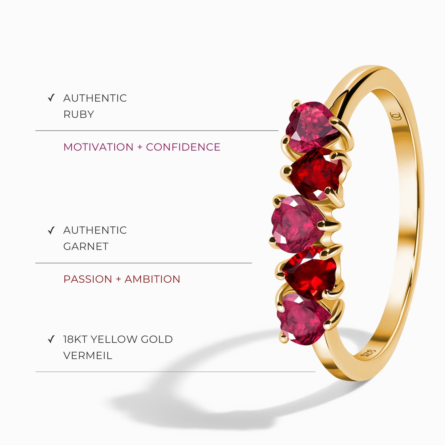 Ruby Garnet Crush On You Ring & Necklace