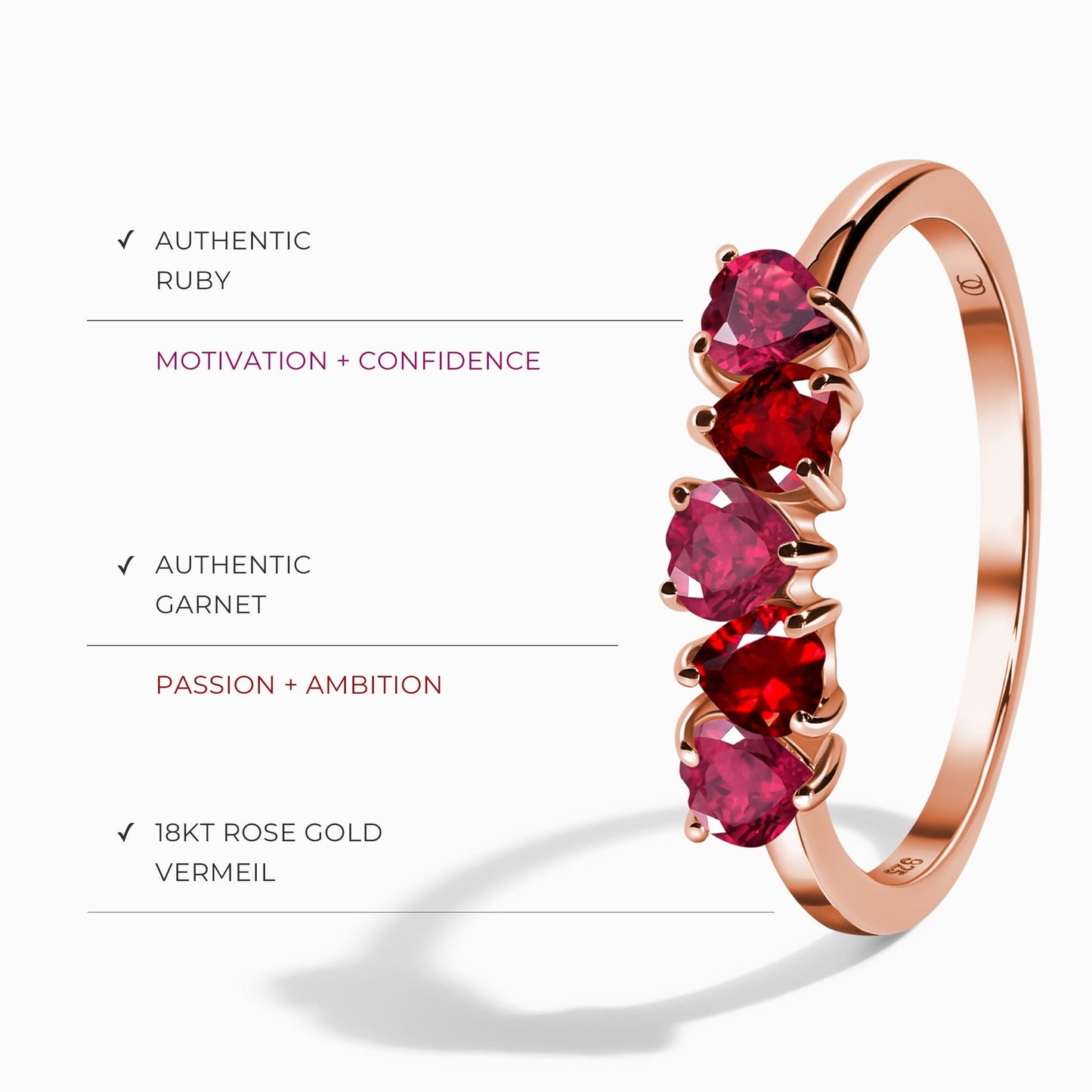 Ruby Garnet Crush On You Ring & Hoops