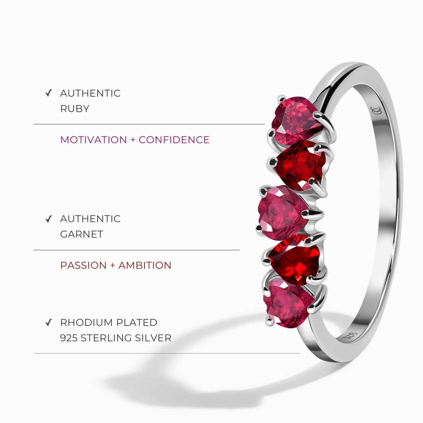 Ruby Garnet Crush On You Ring & Necklace