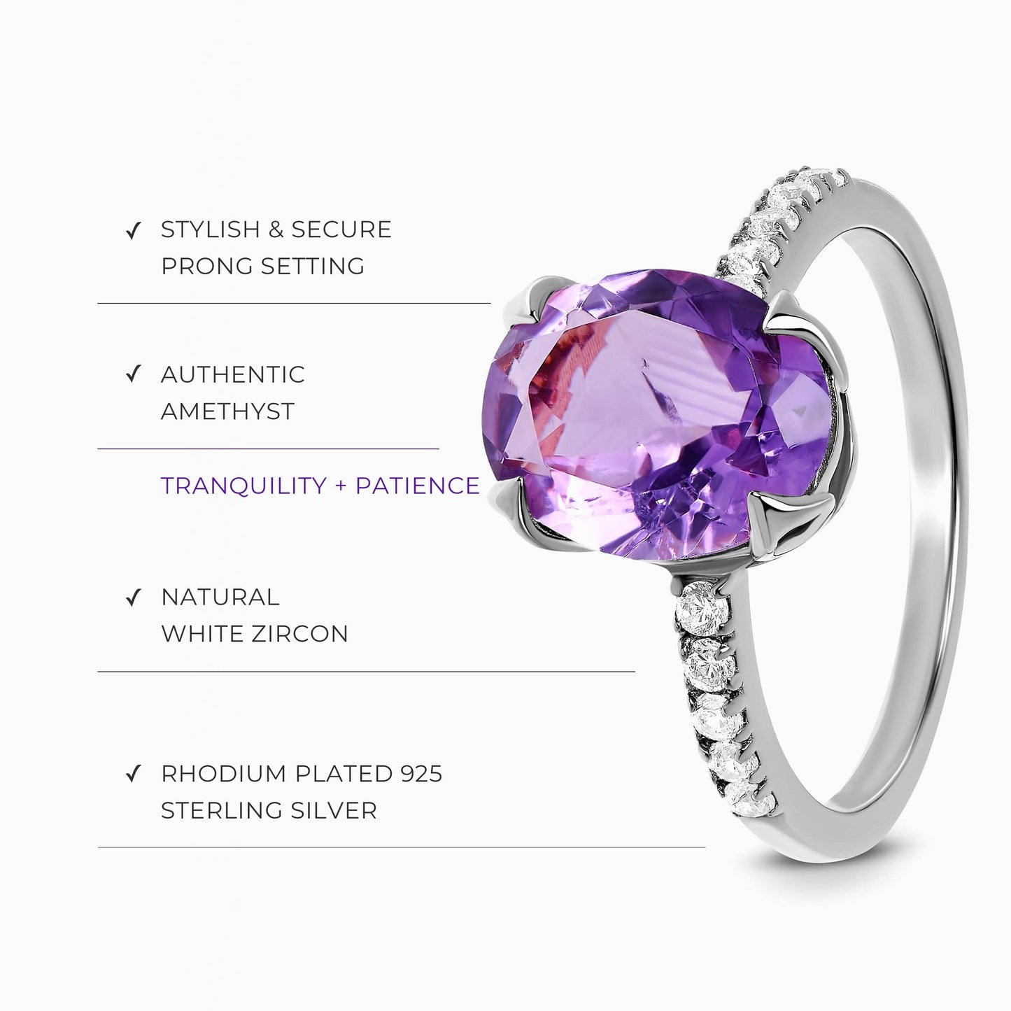 Amethyst Ring - Harlow