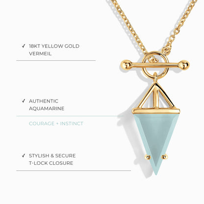 Aquamarine Necklace - Heroine T Lock