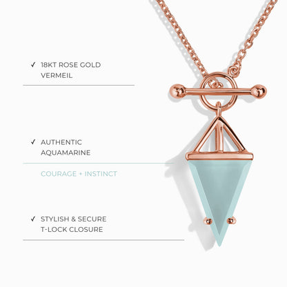 Aquamarine Necklace - Heroine T Lock