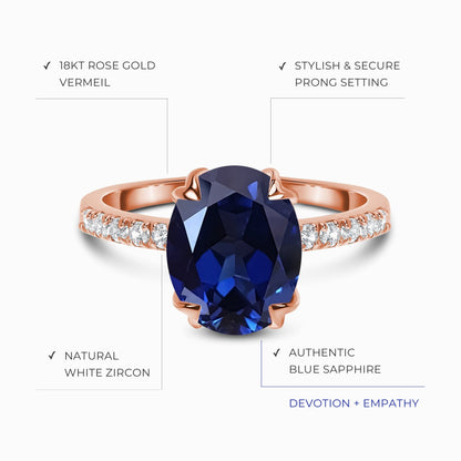 Blue Sapphire Ring - Harlow