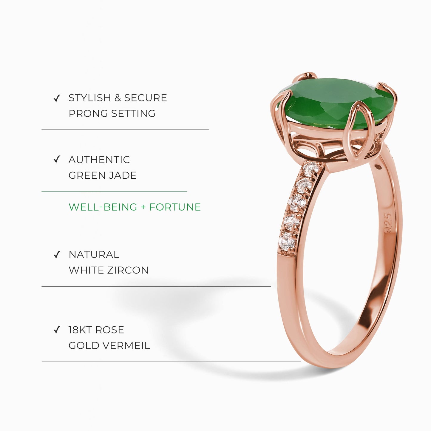 Green Jade Ring - Harlow