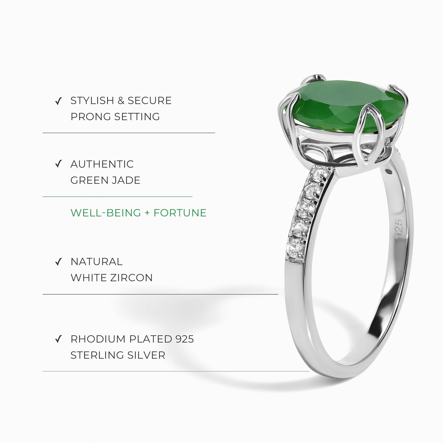 Green Jade Ring - Harlow