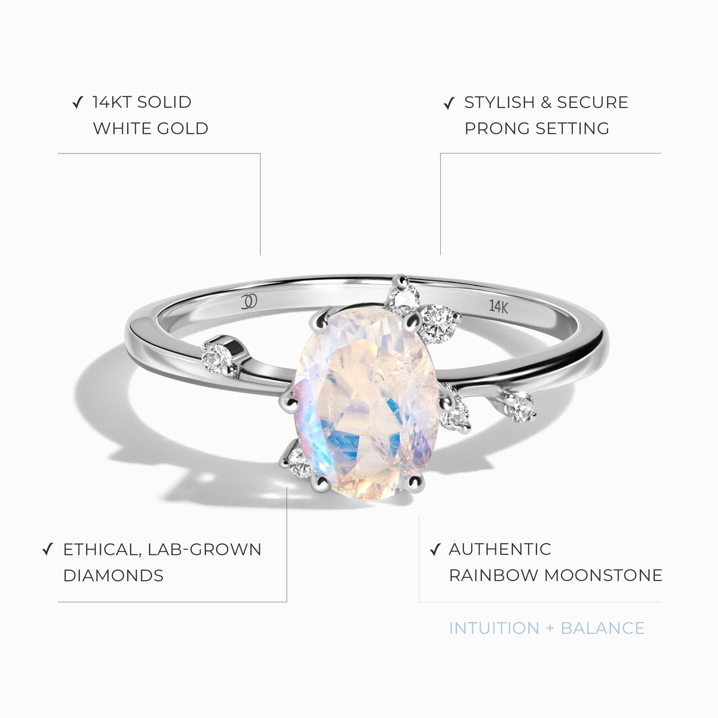 Lab Diamond Muse Ring & Bonding Arc Band