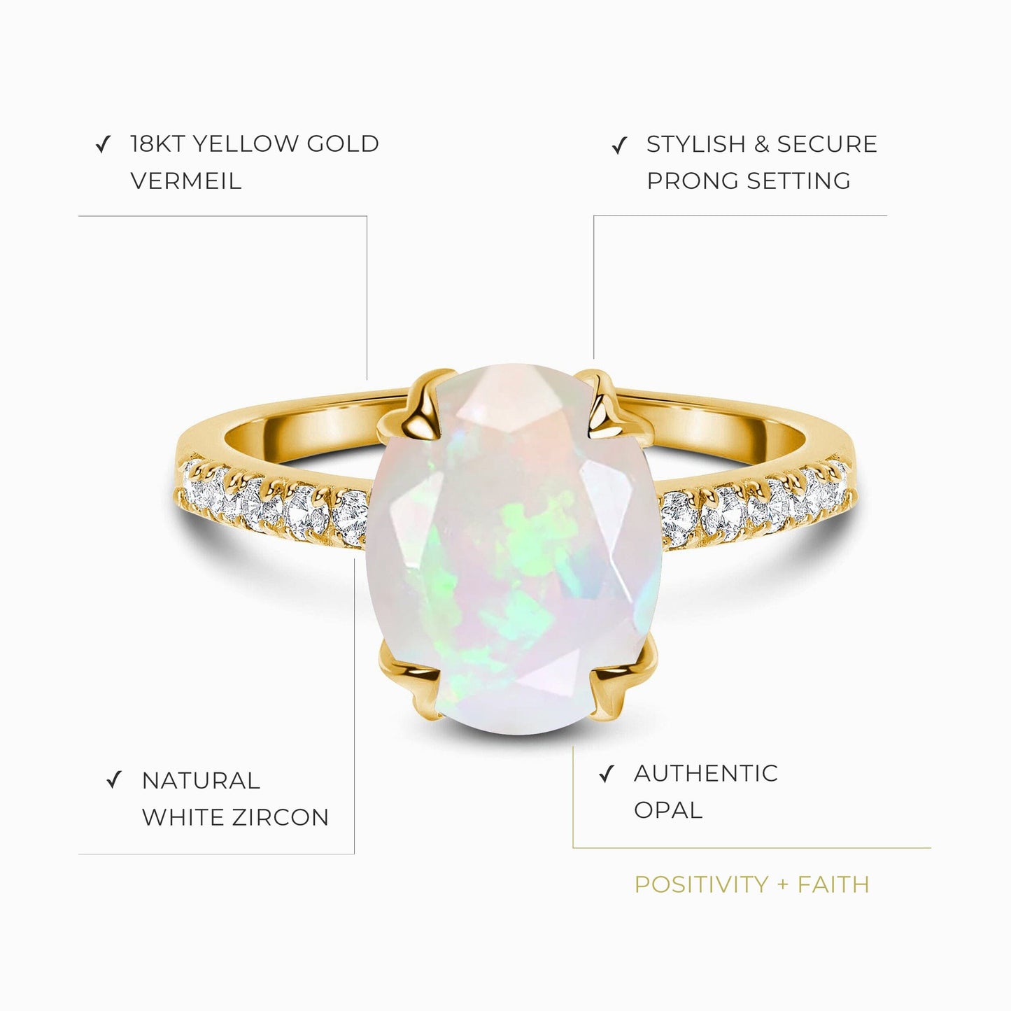 Opal Harlow Ring & Wreath Band & Archer Band