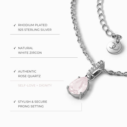 Rose Quartz Necklace - Sway