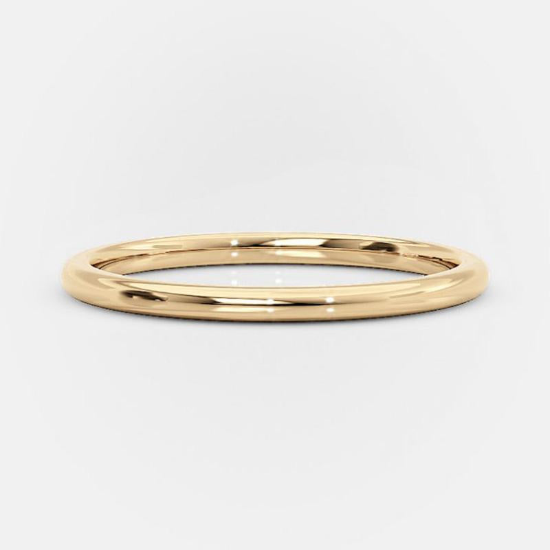 Yellow Gold Simple Wedding Band For Women In Sterling Silver-Maxinejewelry