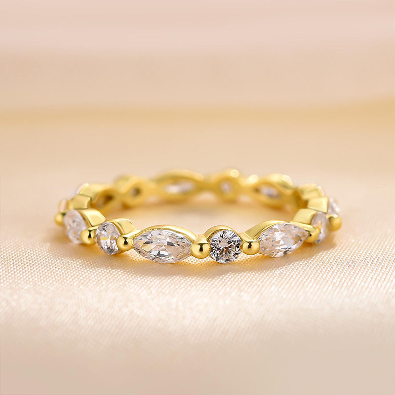 Elegant Yellow Gold Radiant Cut Wedding Ring Set In Sterling Silver-Maxinejewelry