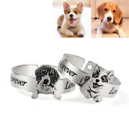 Pet Photo Personalized Custom Memorial Photo Ring-silviax