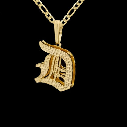 Double Layer 3D Capital Letter Personalized Custom Gold Plated Initial Necklace-silviax