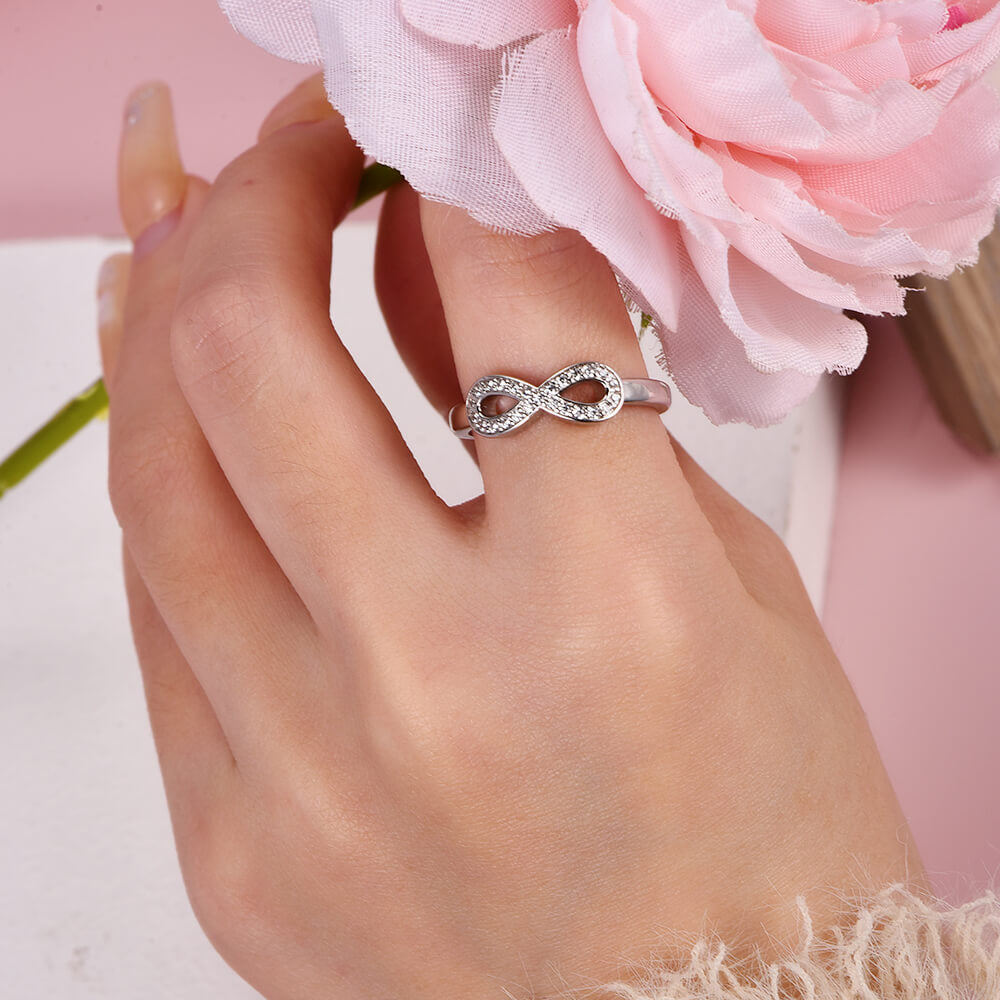 Sterling Silver Infinity Personalized Custom Engraved Ring-silviax