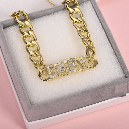 Personalized Name Bracelet Gold Plated With Cuban Chain-silviax