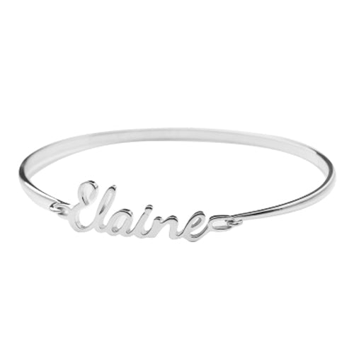 Personalized Name Bangle Bracelet-silviax