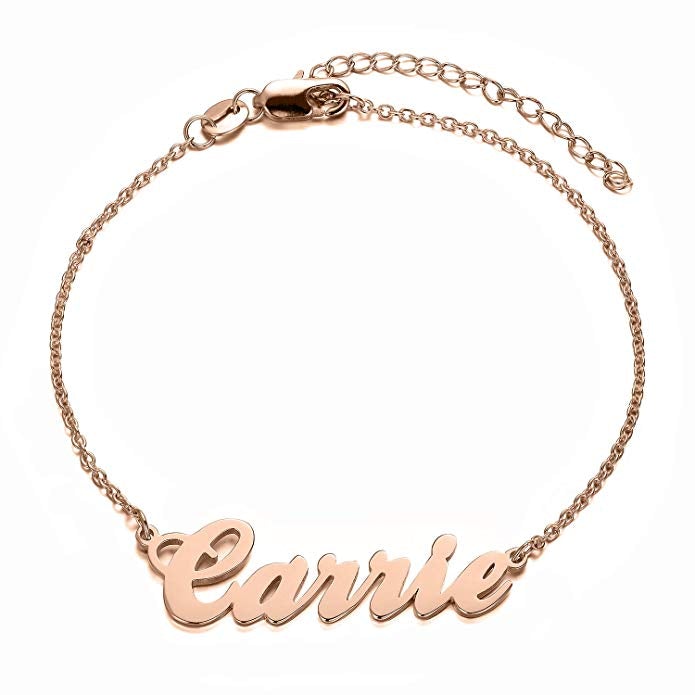 Gold Plated Name Bracelet With Name For Gift-silviax