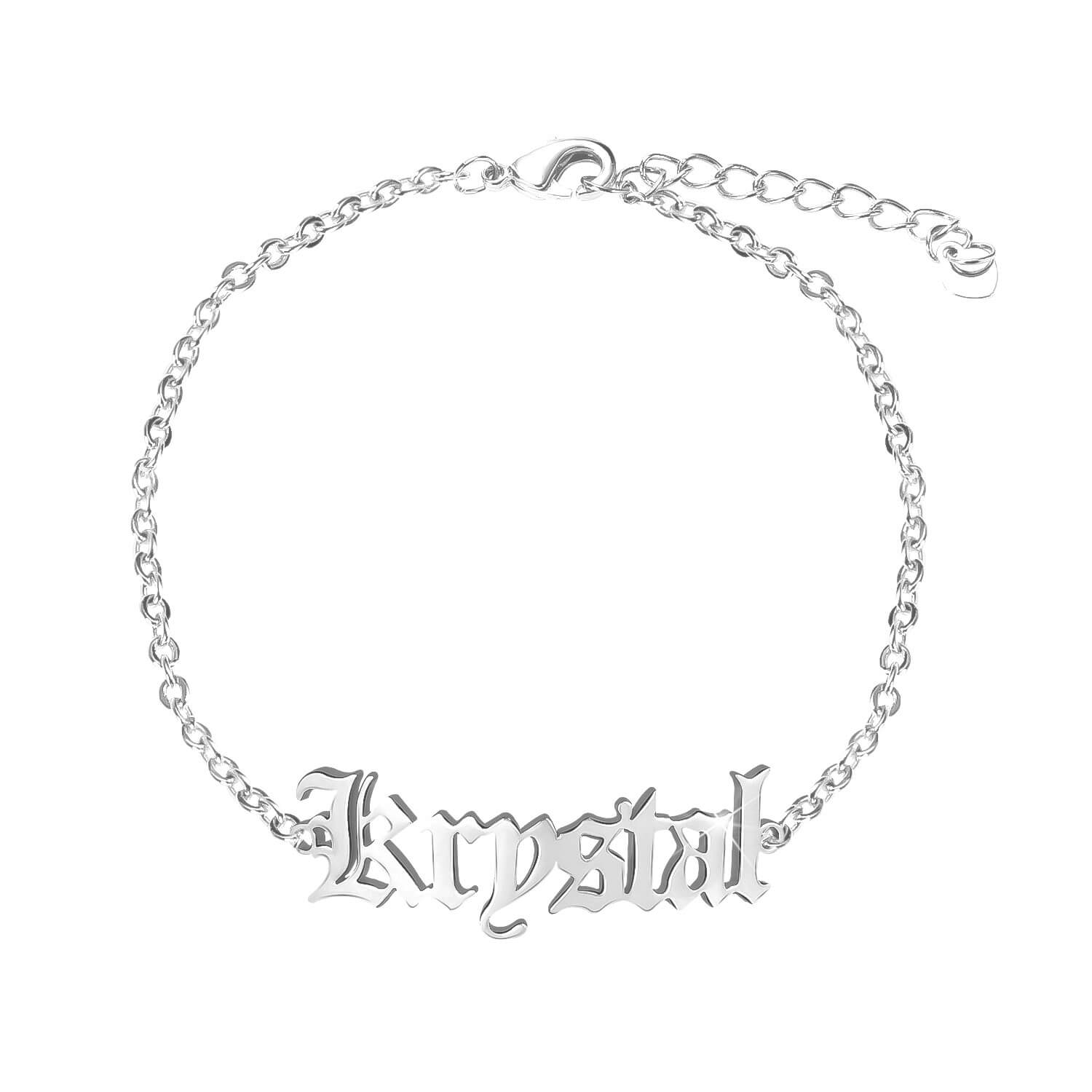 Customized Name Bracelet Gold Plated-silviax