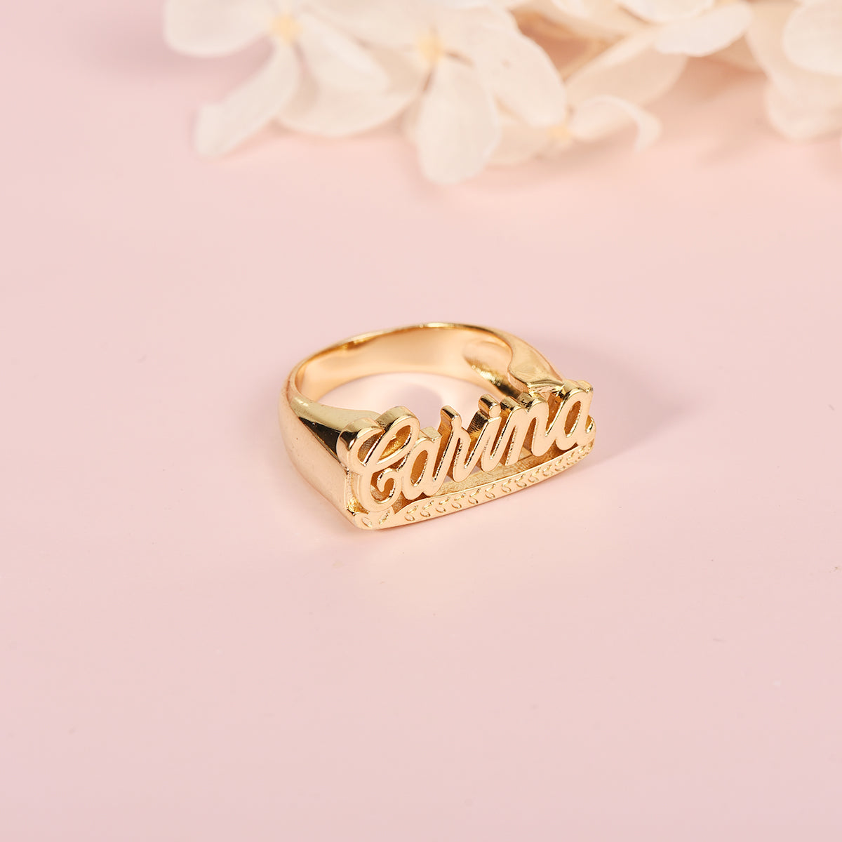 Gold Plated Personalized Customized Name Ring-silviax