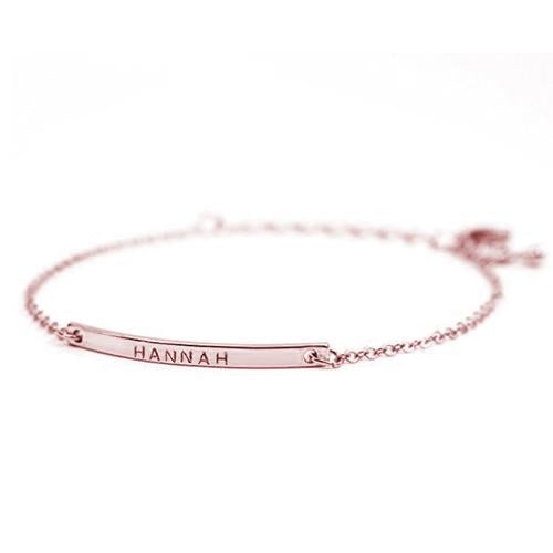 Gold Plated Personalized Name Engraved Anklet-silviax