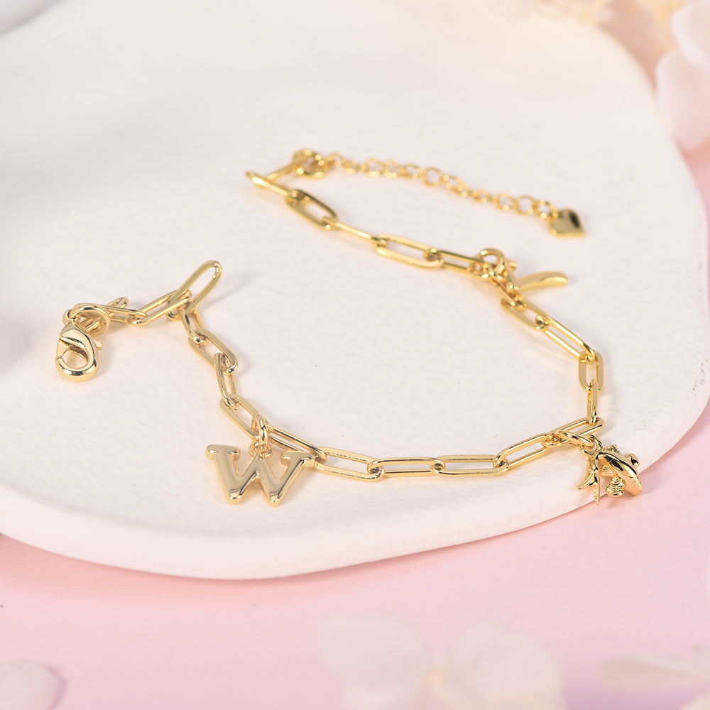 Personalized Name Bracelet Gold Plated Bracelet-silviax