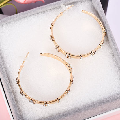 30mm Customized Hoop Gold Plated  Name Earring