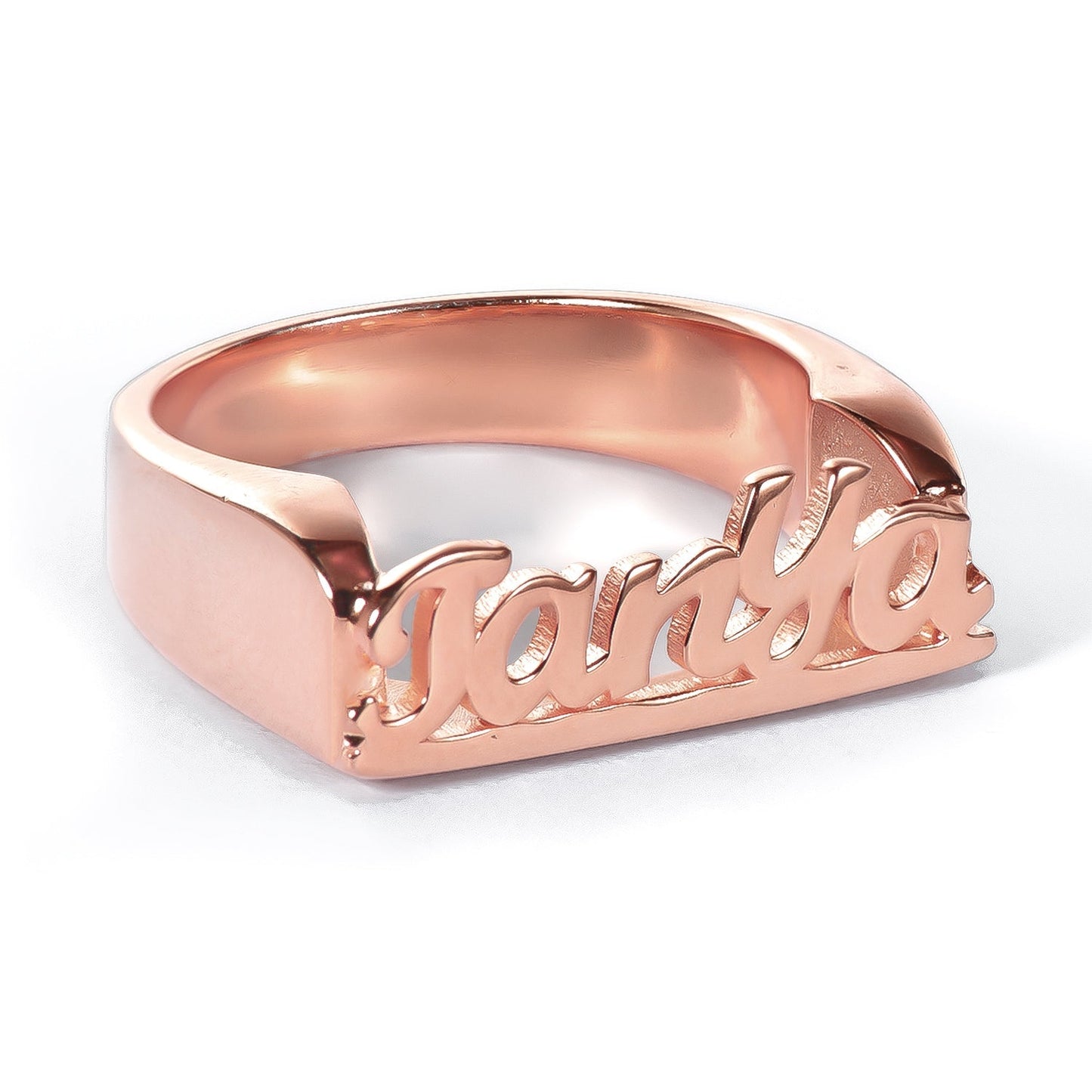 Customized Gold Plated Name Ring-silviax