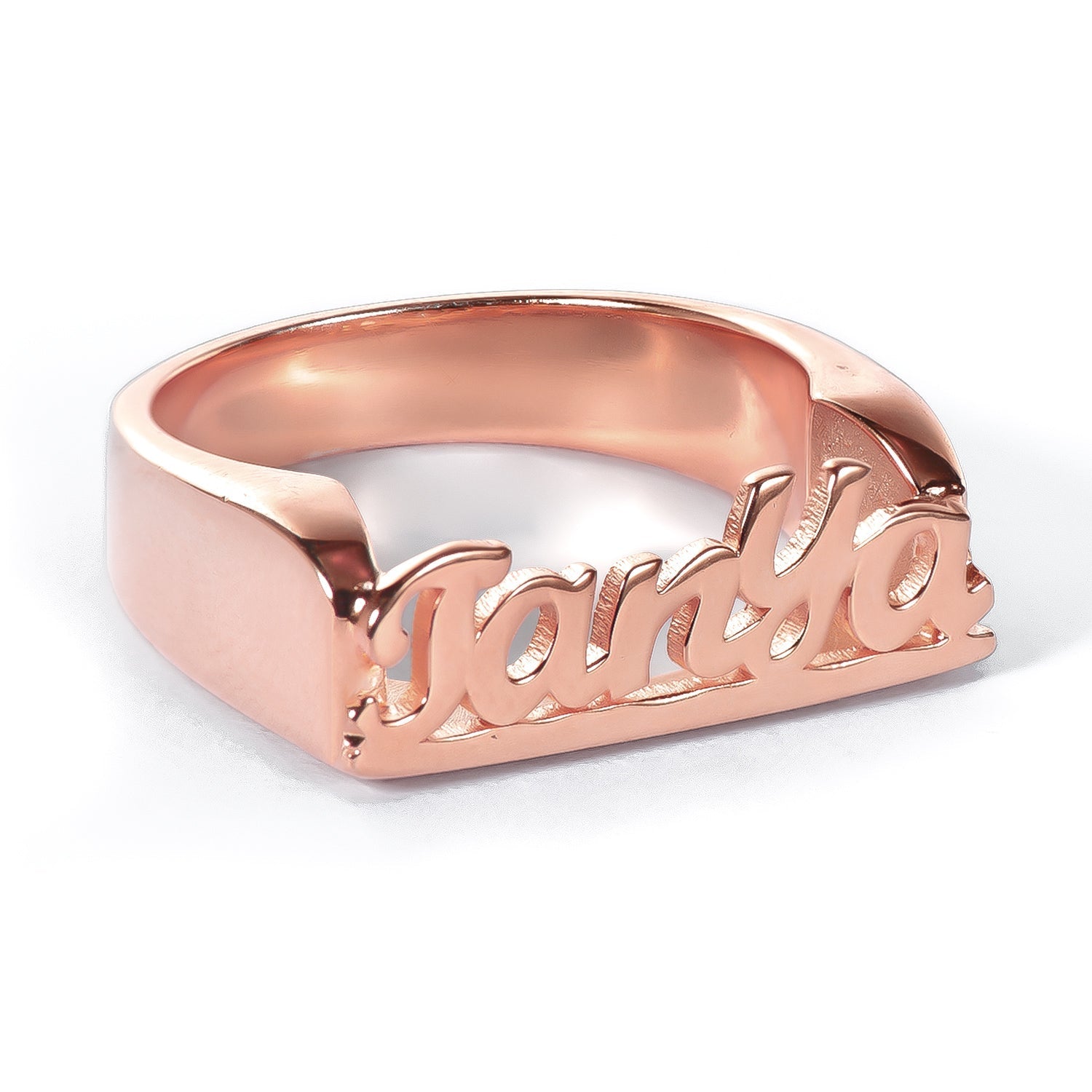 Customized Gold Plated Name Ring-silviax