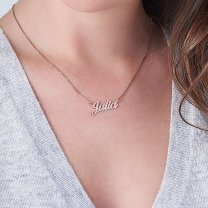 Classic Personalized Gold Plated Name Necklace O Chain For Girls Women-silviax