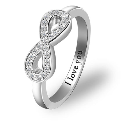 Sterling Silver Infinity Personalized Custom Engraved Ring-silviax