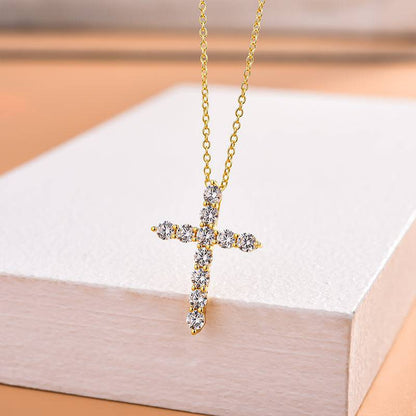 Sterling Silver Fashion Cross Pendant Necklace For Women