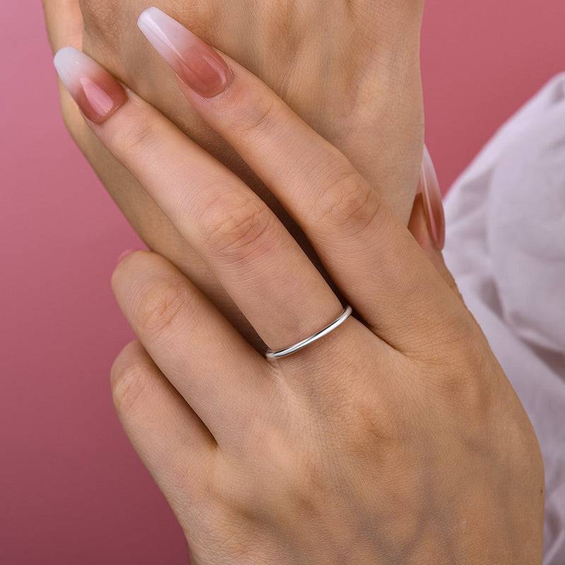 Simple Wedding Band For Women In Sterling Silver